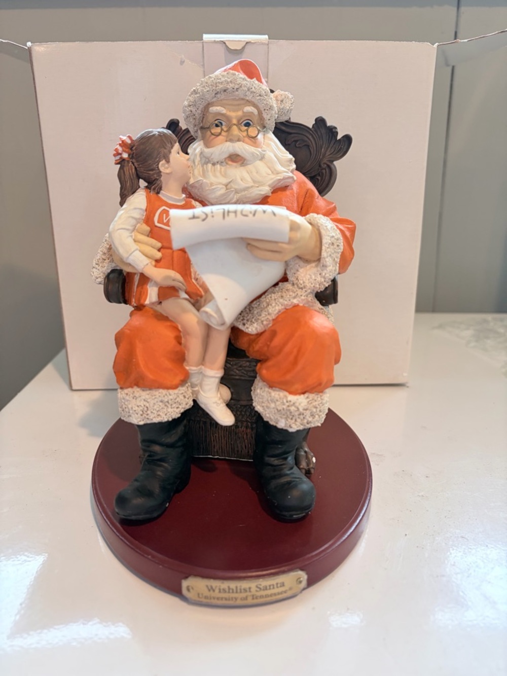 Tennessee Volunteers Collegiate Collectable Santa. Third in Limited Series